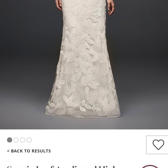 Sequin Leaf-Appliqued High Neck Sheath Gown - Picture 3 of 9